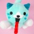 Мягкая игрушка "Конфетная кошка" зеленый, 20см