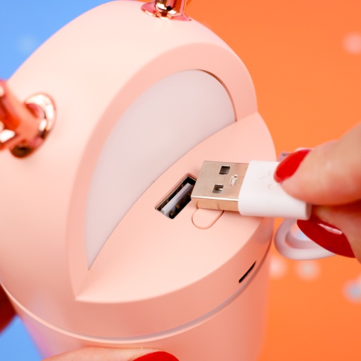 Мини-увлажнитель "Олень" розовый (USB) оптом
