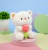 Мягкая игрушка "Мишка с цветком" 25см, в ассортименте 1 шт.