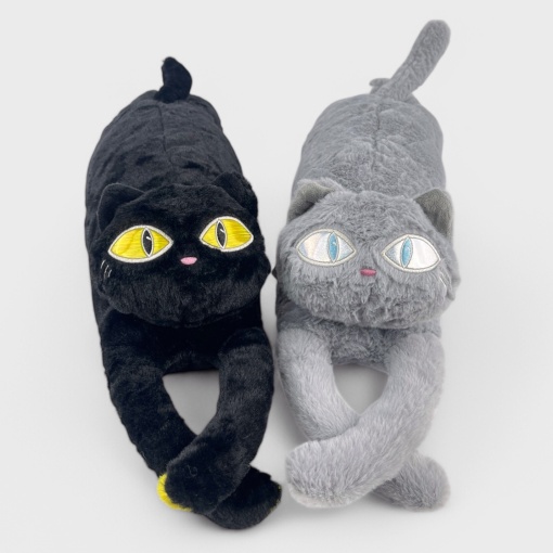 Мягкая игрушка "Котик с лапками" черный, 70см 