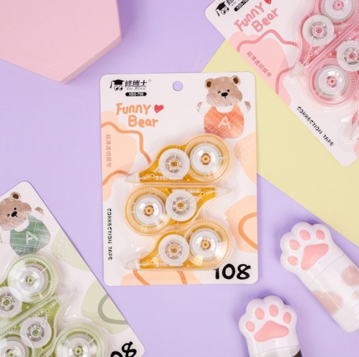 Корректор "Funny Bear" №108 набор 3 шт., в ассортименте, 1 шт.