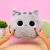 Мягкая игрушка-подушка "Кот" серый, 30 см