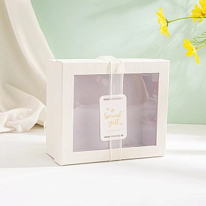 Подарочная коробка "A special gift" бежевый, 21*18*9см