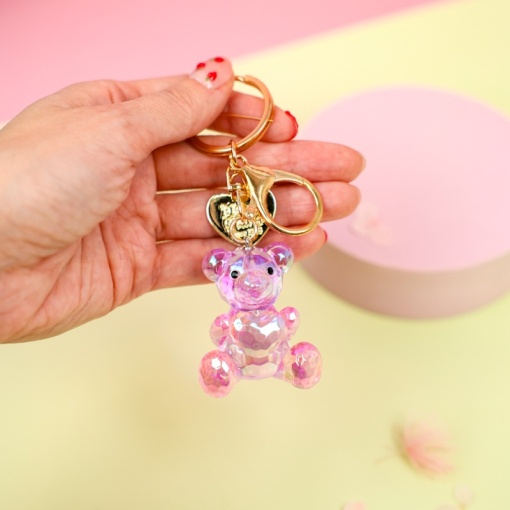 Брелок "Crystal Bear" фиолетовый, Q610-3