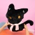 Мягкая игрушка-подушка "Котик с хвостом" черный, 35х55 см