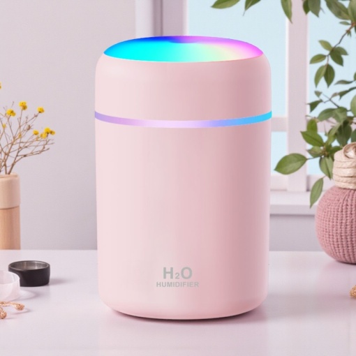 Мини-увлажнитель воздуха "Colorful" розовый (USB) оптом