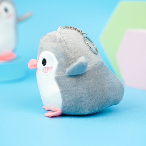 Мягкий брелок "Penguin" серый, 11 см