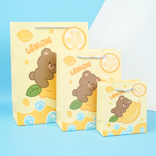 Подарочный пакет "Lemon" S 15,5x14x7 см