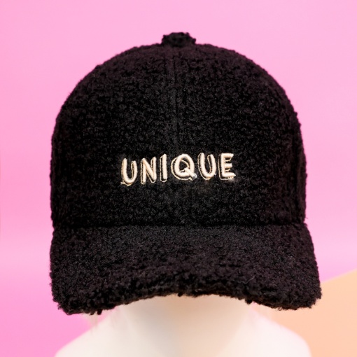 Бейсболка плюшевая "Unique" черный (54-60см)