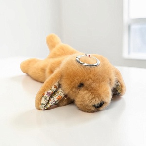 Мягкий брелок "Flower animals" с ароматом, собака, коричневый