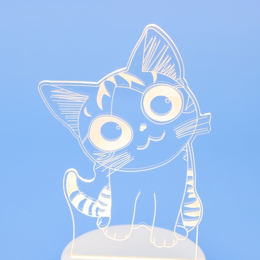 Ночник "Кот Чи" 3D (USB) оптом
