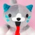 Мягкая игрушка "Конфетная кошка" серый, 20см