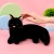 Мягкая игрушка "Кошка" черный, 30см