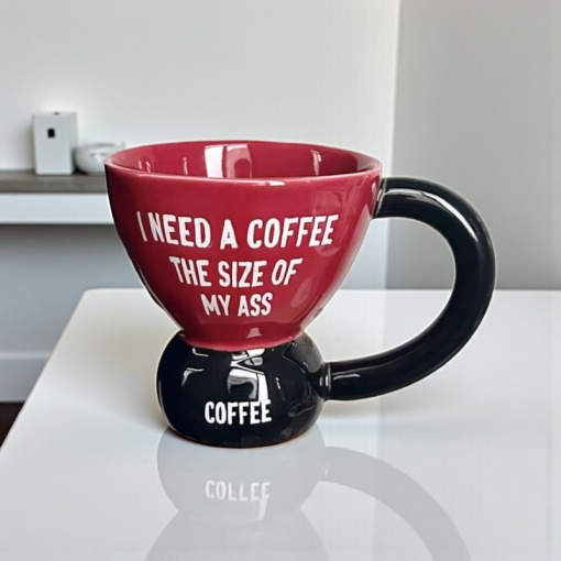 Кружка "Love for coffee" 300мл, красно-черный оптом со склада!