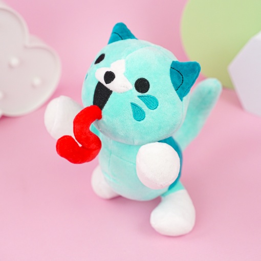 Мягкая игрушка "Конфетная кошка" зеленый, 20см