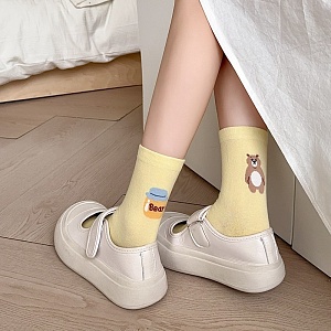 Носки "Funny animals" желтый, р. 36-39