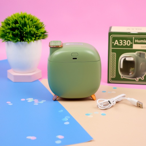 Мини-увлажнитель "Cute TV" зеленый (USB) оптом
