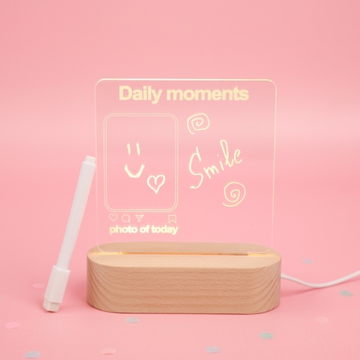 Светильник для заметок с маркером "Daily moments" №17 (USB) оптом