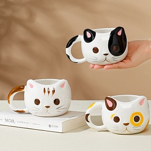 Кружка "Cat Cup" 400мл, в ассортименте 1шт оптом со склада!