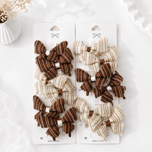 Набор заколок для волос "Ribbon mood" карамельный, 6шт