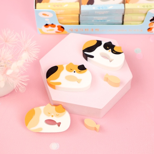 Набор стирательных резинок "Cat Cake Eraser" №2255, 24шт