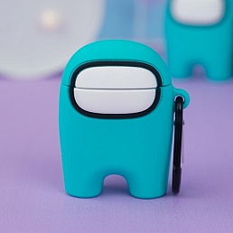 Чехол для AirPods1/2 "Among Us" голубой