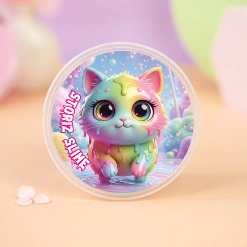 Слайм "Kitty paw" фиолетовый, блестки 180 гр. STORIZ [М_07]
