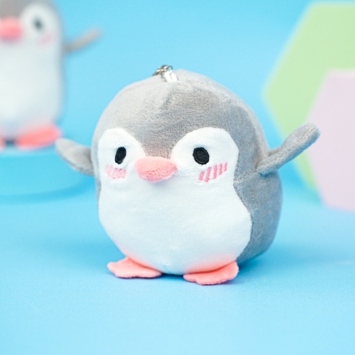 Мягкий брелок "Penguin" серый, 11 см