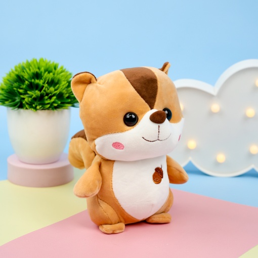 Мягкая игрушка "Белка" коричневый 25см