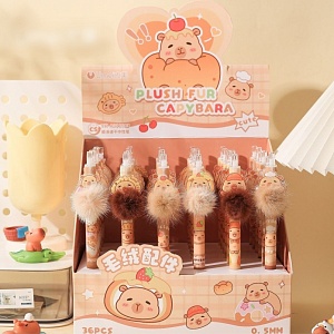 Ручка со стирашкой "Fluffy tail" капибара №3120, в ассортименте 1шт