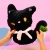 Мягкая игрушка-подушка "Котик с хвостом" черный, 25х28 см 
