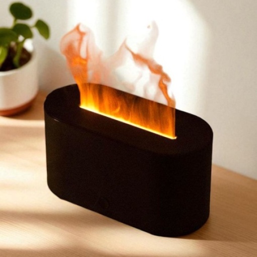 Мини-увлажнитель воздуха "Flame" черный (USB) оптом