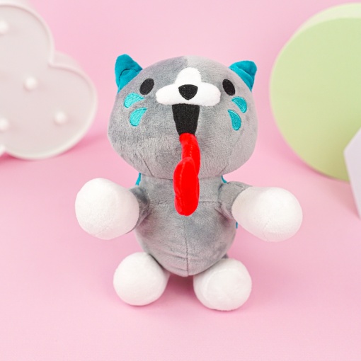 Мягкая игрушка "Конфетная кошка" серый, 20см