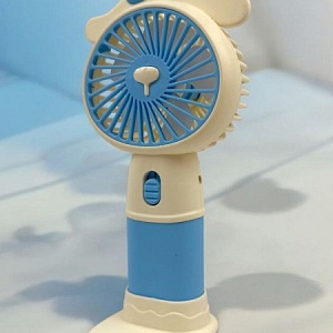 Вентилятор  "Mini Fan" Cinnamon с подставкой, бело-голубой
