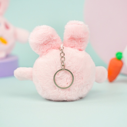 Мягкий брелок "Funny Bunny" розовый, 10 см