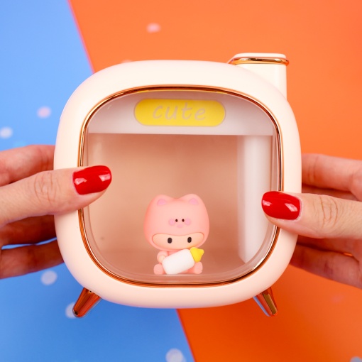 Мини-увлажнитель "Cute TV" розовый (USB) оптом