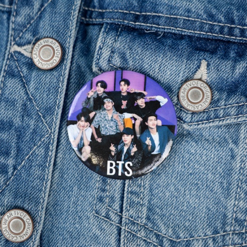 Значок круглый "K-pop" BTS №3, 56мм