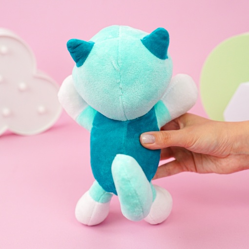 Мягкая игрушка "Конфетная кошка" зеленый, 20см
