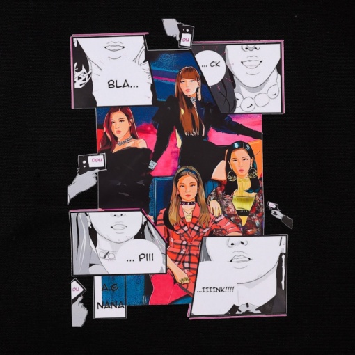Сумка тканевая "K-pop" BLACKPINK №STD1797, черный 