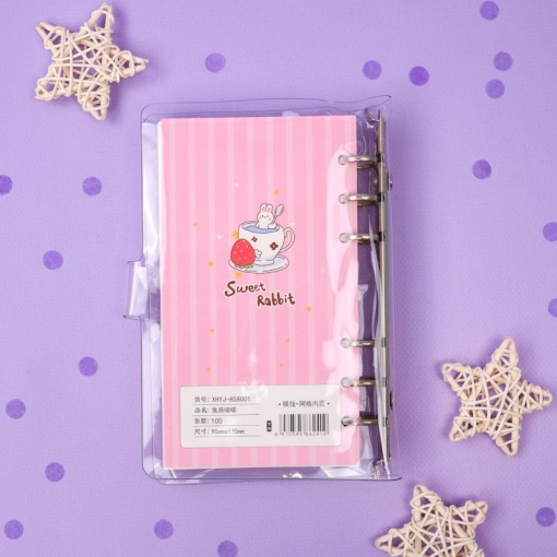 Блокнот "Sweet Rabbit" розовый, 9,5х17 см