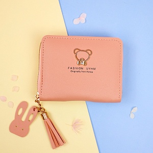 Мини-кошелек "Forever Young Bear" розовый оптом со склада в Москве