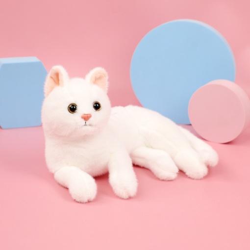 Мягкая игрушка "Кошка" белый, 30см