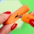 Кабель зарядка "Humor Cat" рыжий 3в1 (USB Type-C, Lightning)