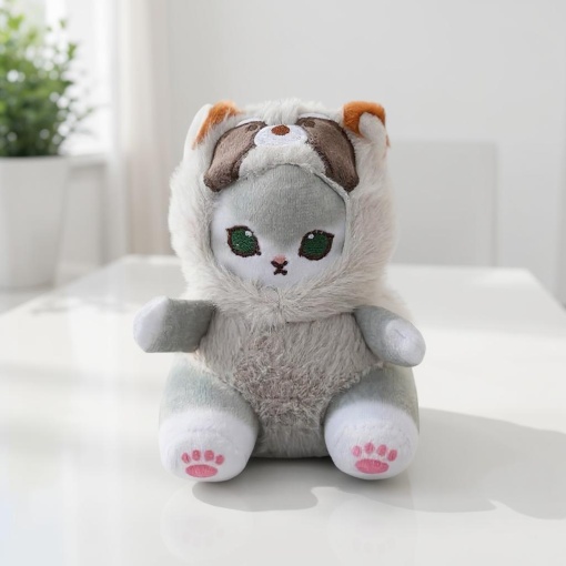 Мягкая игрушка "Котик в костюме" Енот 20см