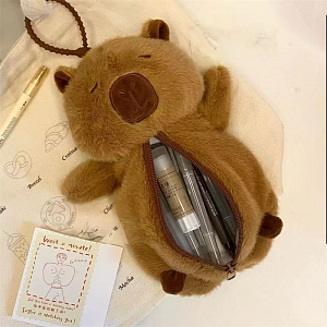 Пенал "Cute Capybara" коричневый