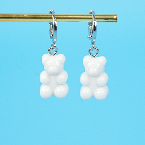 Серьги "Bears" белые