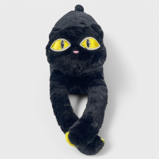 Мягкая игрушка "Котик с лапками" черный, 70см 