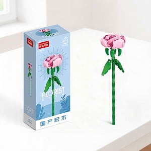 Конструктор "Florist" Розовая роза №9093-2 (60 деталей) [М_08]