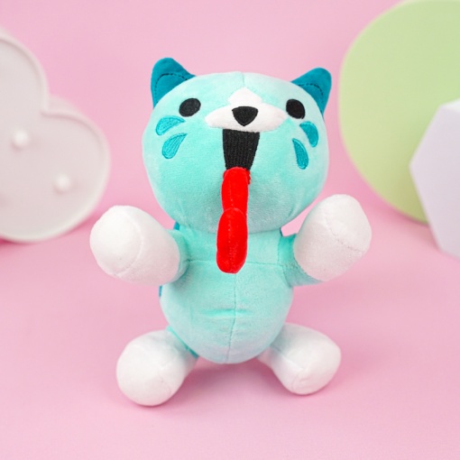 Мягкая игрушка "Конфетная кошка" зеленый, 20см