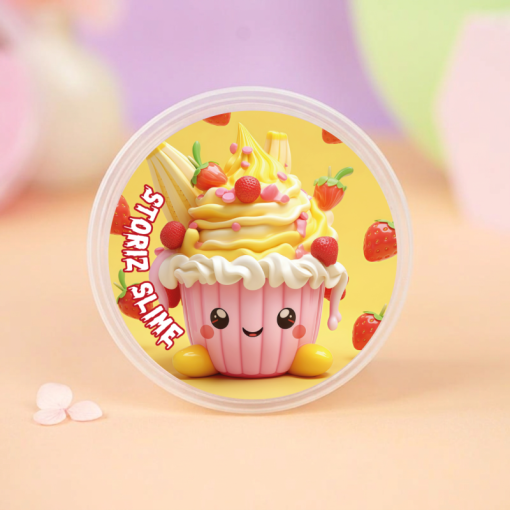 Слайм "Cupcake" желтый, с дек. наполнителем сладости, 180 гр. STORIZ [М_07]